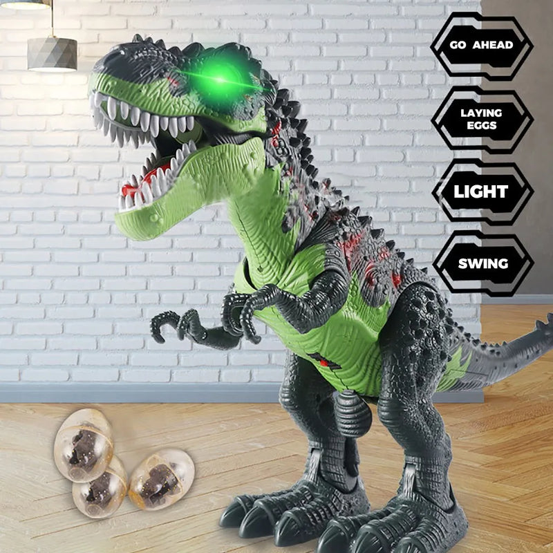 🦖 Dinossauro RC com Spray - Tiranossauro Eletrônico com Luz e Som 🔥