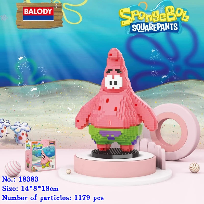 🧱 Blocos de Construção BALODY - Bob Esponja, Patrick, Lula Molusco e Mais! 🎉