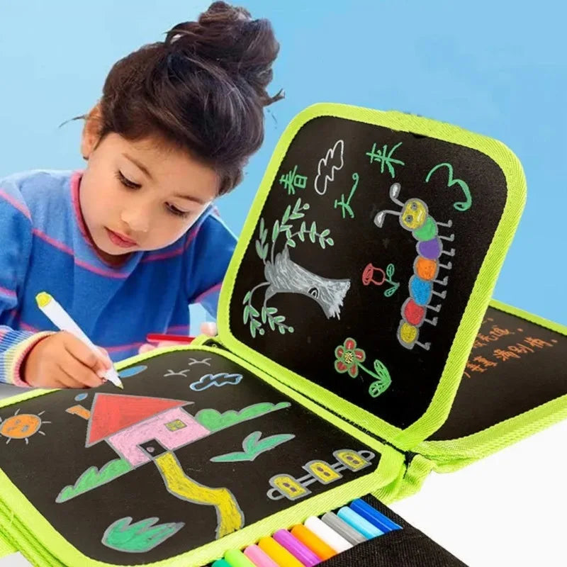 🖍️ Lousa Mágica Infantil - Quadro de Desenho com Canetas de Giz à Base de Água 🧑‍🎨