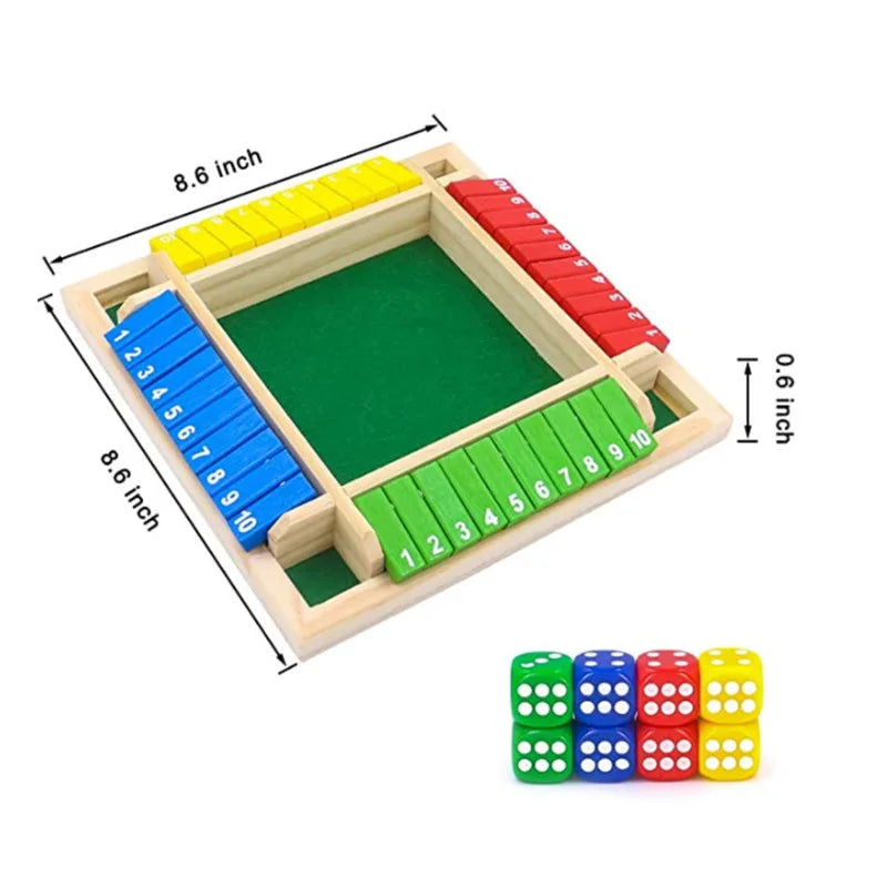 🎲 Jogo de Tabuleiro "Shut the Box" Deluxe - Divertido e Competitivo para Todas as Idades! 🕹️