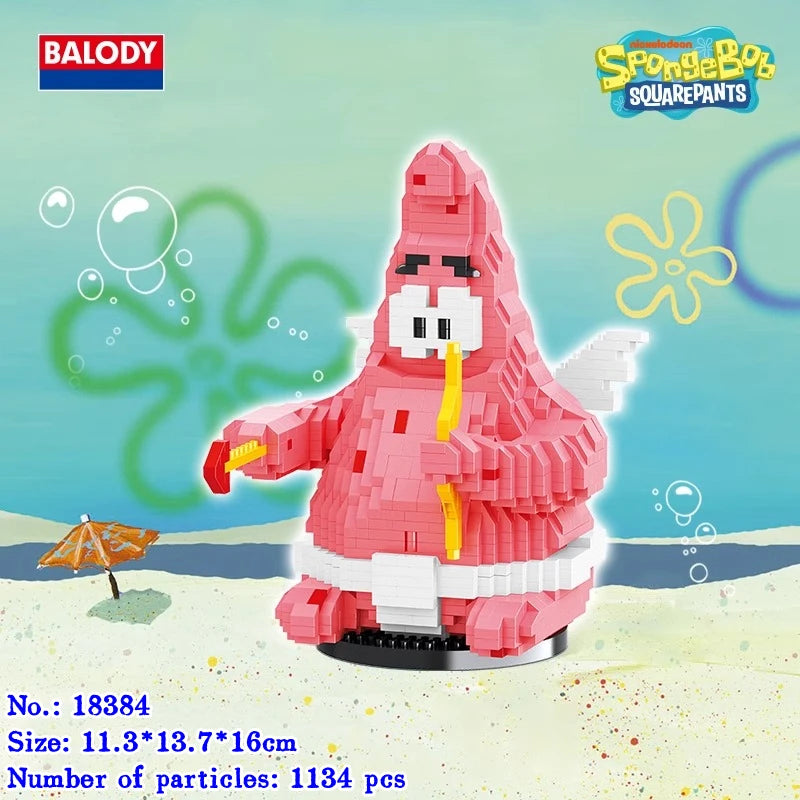 🧱 Blocos de Construção BALODY - Bob Esponja, Patrick, Lula Molusco e Mais! 🎉