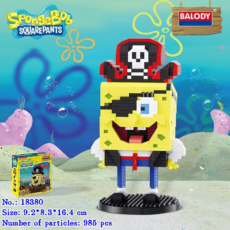 🧱 Blocos de Construção BALODY - Bob Esponja, Patrick, Lula Molusco e Mais! 🎉