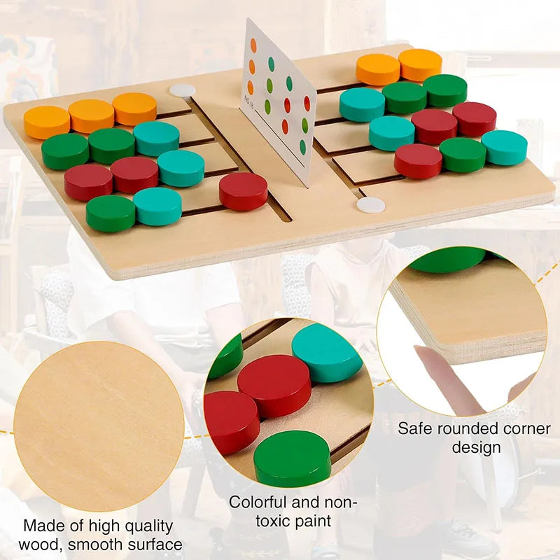 🧠 Jogo de Quebra-Cabeça Hexagonal de Madeira - Desafio Lógico STEM Montessori 🎨