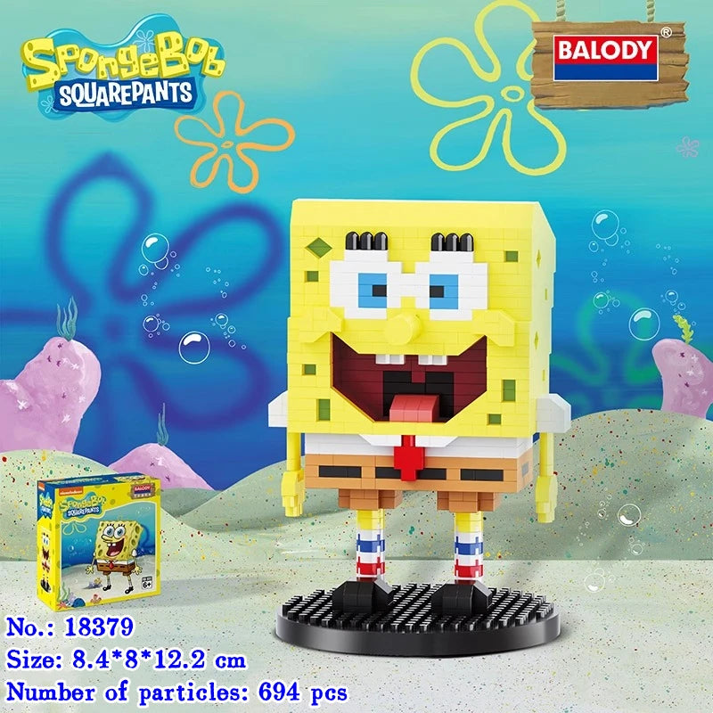 🧱 Blocos de Construção BALODY - Bob Esponja, Patrick, Lula Molusco e Mais! 🎉