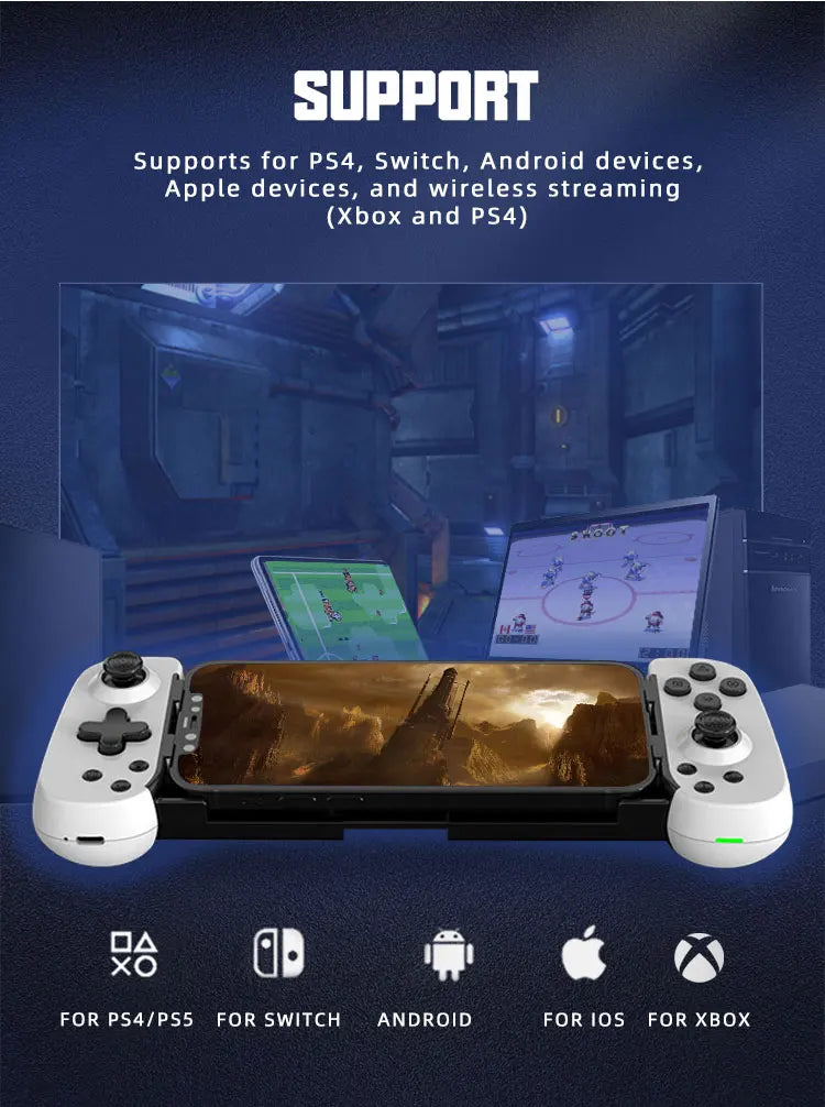 🎮 VILCORN Controle de Jogo para Streaming e Mobile - Compatível com PS4 e Smartphones 📱