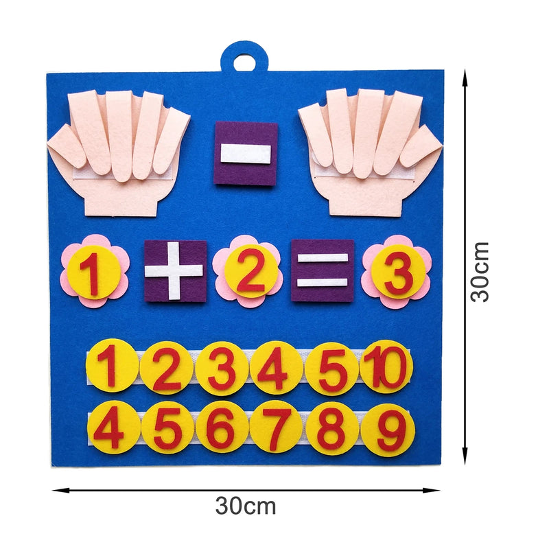 🔢 Brinquedo Montessori de Feltro - Aprenda a Contar e Fazer Matemática 🧠