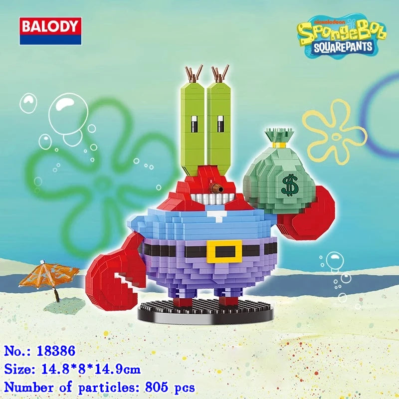 🧱 Blocos de Construção BALODY - Bob Esponja, Patrick, Lula Molusco e Mais! 🎉