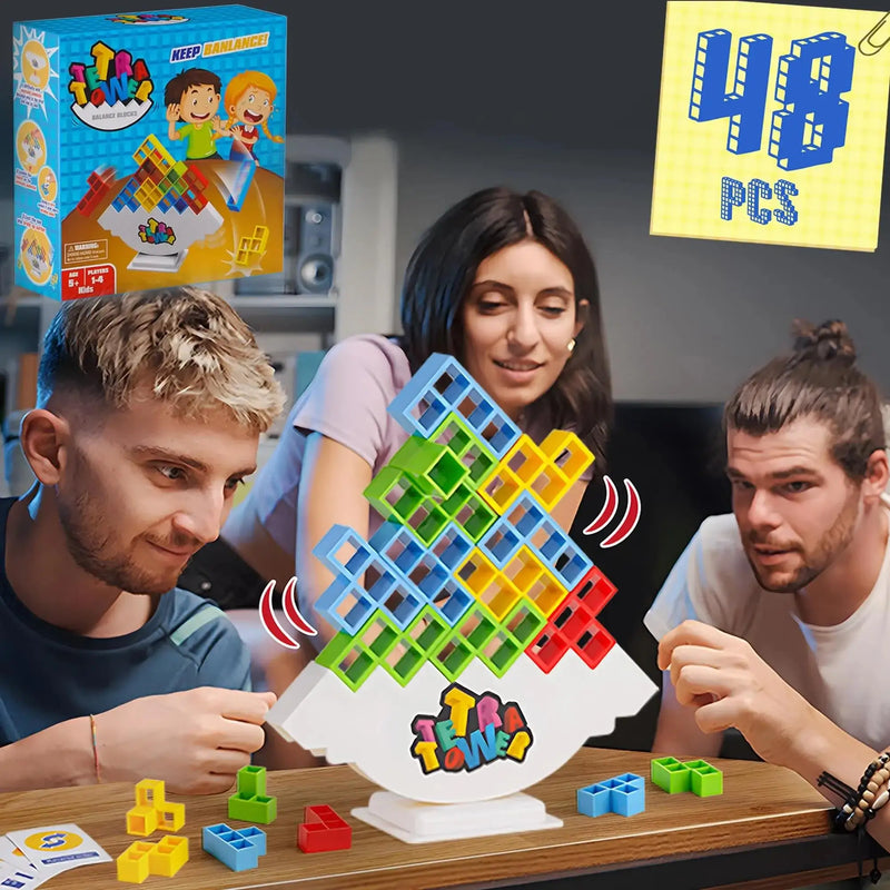 🏰Tetra Tower - Jogo de Equilíbrio e Construção para Crianças e Adultos 🎉👨‍👩‍👧‍👦