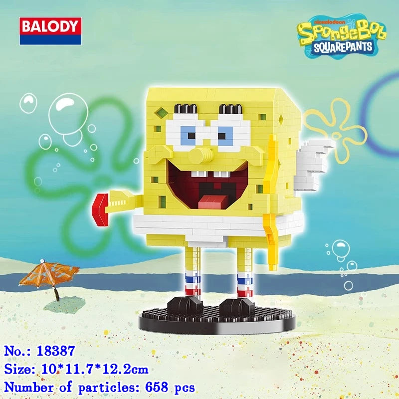 🧱 Blocos de Construção BALODY - Bob Esponja, Patrick, Lula Molusco e Mais! 🎉