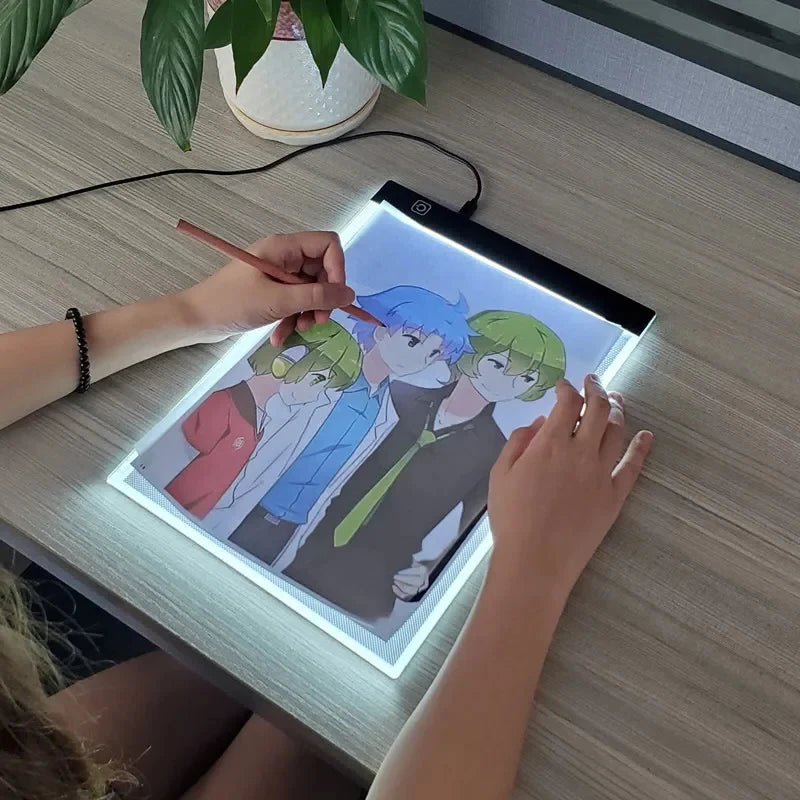 🎨 Prancheta de Desenho LED Dimmerável A3/A4/A5 - Criatividade Sem Limites para Crianças e Adultos 🌟