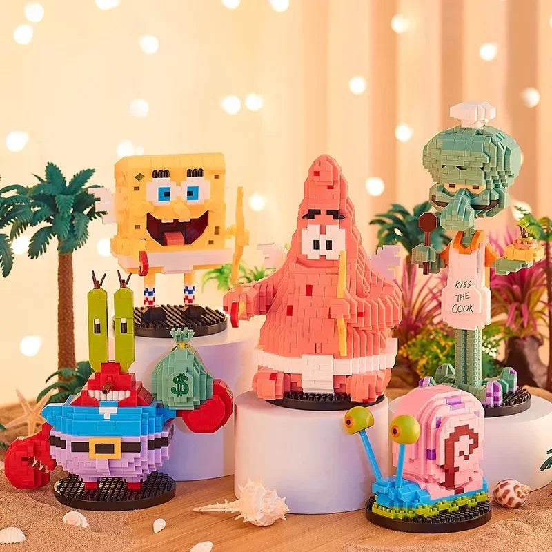 🧱 Blocos de Construção BALODY - Bob Esponja, Patrick, Lula Molusco e Mais! 🎉