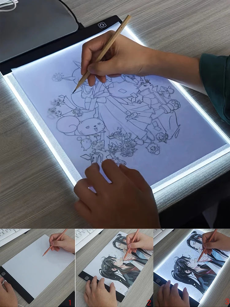 🎨 Prancheta de Desenho LED Dimmerável A3/A4/A5 - Criatividade Sem Limites para Crianças e Adultos 🌟